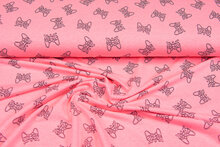 French terry bedruckt game controller neon rosa