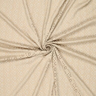 Embroidery Bestickter Baumwoll creme