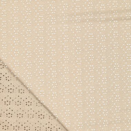 Embroidery Bestickter Baumwoll creme