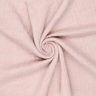 Baumwoll Musselin melange chambray altrosa