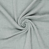 Baumwoll Musselin melange chambray dunkelmint