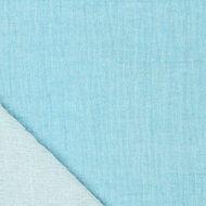 Baumwoll Musselin melange chambray aqua