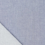 Baumwoll Musselin melange chambray kobalt