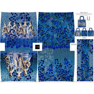 Taschenpanel Canvas Delft Blue Elegance