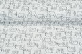 Baumwoll Musselin bedruckt elephant weiss