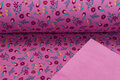 Alpenfleece bedruckt flower flieder
