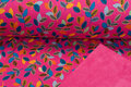 Alpenfleece bedruckt flower rosa