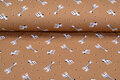 French Terry bedrukt giraffe dunkel beige