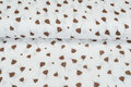 Baumwoll Musselin bedruckt Glatt cotton ecru