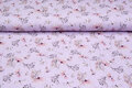 Baumwoll Musselin bedruckt flower twigs rosa