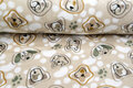 Wellness fleece bedruckt dog paw sand