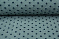 Boiled wool fluffy small dots mint-dunkelmint