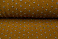 Boiled wool fluffy small dots ockergelb-grau