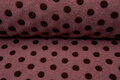 Boiled wool fluffy big dots pastell rosa-altrosa