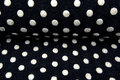 Boiled wool fluffy big dots dunkelgrau-ecru