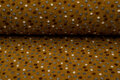 Boiled wool fluffy multicolor dots ockergelb