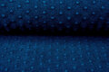 Boiled wool fluffy uni dots petrol-blau