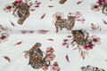 Baumwolljersey bedruckt digital big flower leopard rot