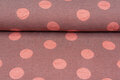 Strickstoff big dots lachsrosa