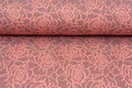 Strickstoff flowers lachsrosa