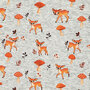 Alpenfleece bedruckt little cute deer grau