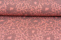 Strickstoff Jacquard autumn leaves lachsrosa
