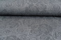 Strickstoff Jacquard roses 1 grau-dunkelgrau