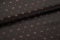 Futterstoff Jacquard Kronen VO11 dunkelbraun
