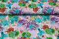 Baumwoll Musselin bedruckt koral multicolor