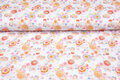 Baumwoll Musselin bedruckt circles peach-rosa