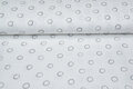 Baumwoll Musselin bedruckt circles off-white