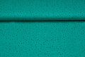 Baumwoll Musselin bedruckt little dots with foil emerald