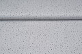 Baumwoll Musselin bedruckt little dots with foil silbergrau