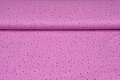 Baumwoll Musselin bedruckt little dots with foil fuchsia