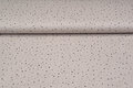 Baumwoll Musselin bedruckt little dots with foil sand-taupe
