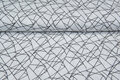 Baumwoll Musselin bedruckt graphic lines off-white