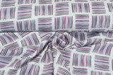 Baumwoll Musselin bedruckt Little Stripes lila_