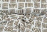 Baumwoll Musselin bedruckt Little Stripes braun_