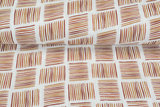 Baumwoll Musselin bedruckt Little Stripes rost_