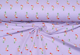 Baumwolljersey bedruckt glitzer apple flieder_
