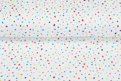 Baumwoll Musselin bedruckt Dots multicolor