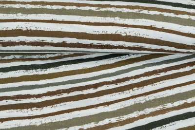 Baumwoll Musselin bedruckt big Stripes grün