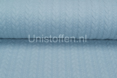 Strickstoff mit Zopfmuster Dunkelmint